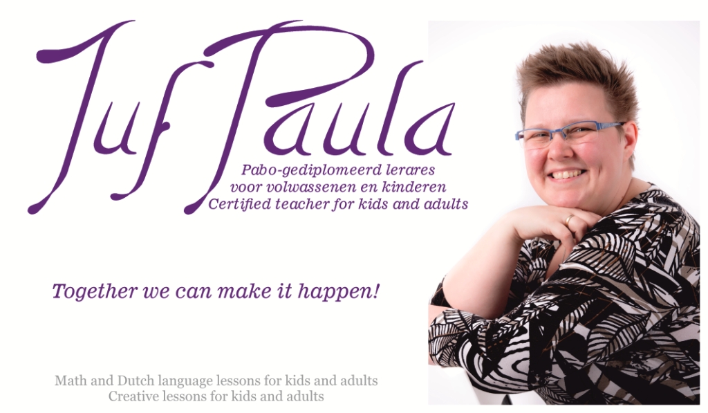 Juf Paula website homepage engels